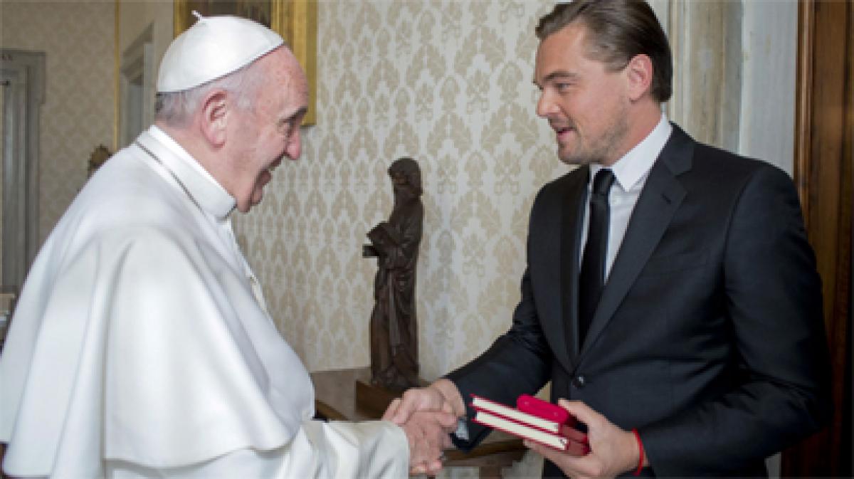 Leonardo DiCaprio meets Pope Francis to discuss environmental concerns